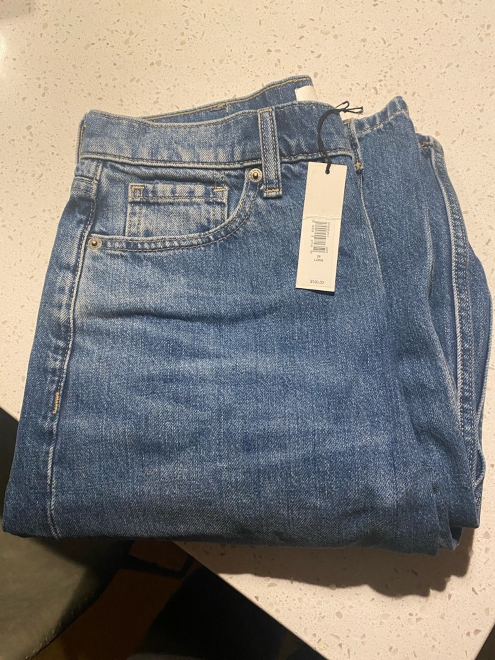 Banana Republic Blue Denim Wide-Leg Jeans